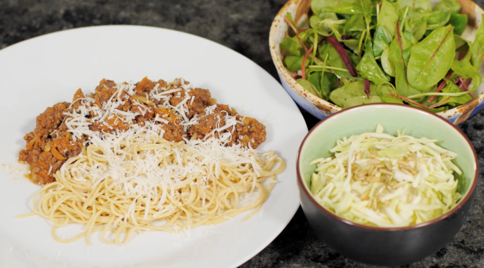 Spagetti och köttfärssås