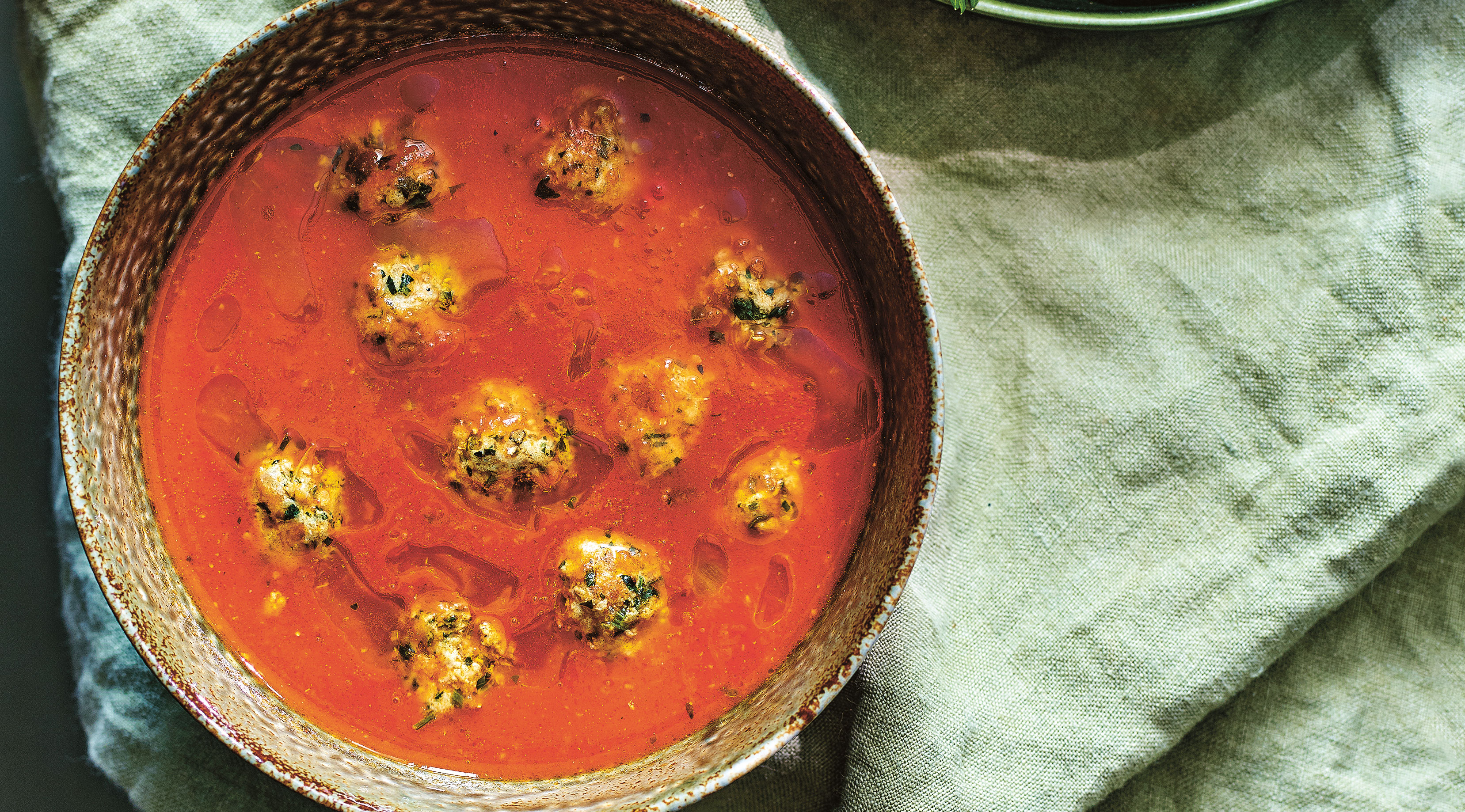 Tomatsoppa och frikadeller