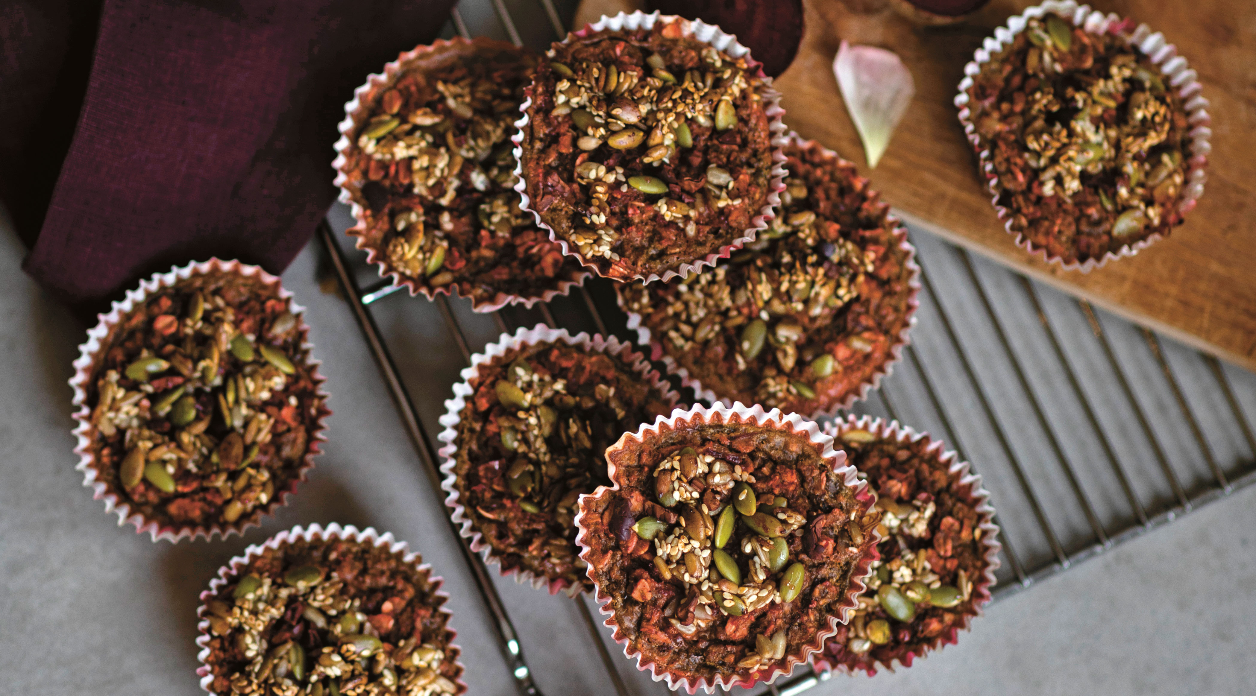 Havremuffins med rödbeta och kakao