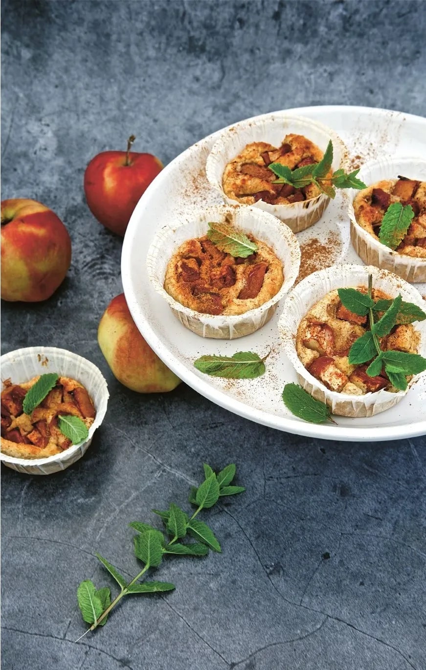 Äppelmuffins på bönor