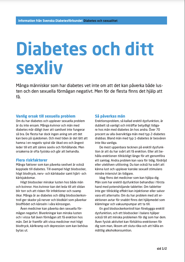 Diabetes och sexualitet