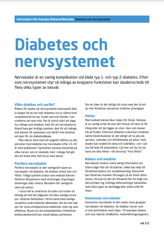 Diabetes och nervsystemet