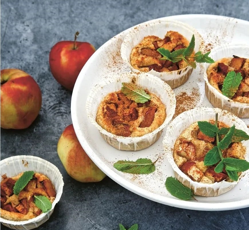Äppelmuffins på bönor